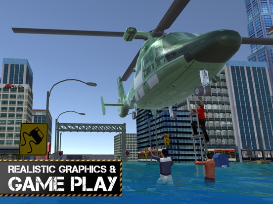 Screenshot #5 pour Simulateur de secours en hélicoptère la ville vol