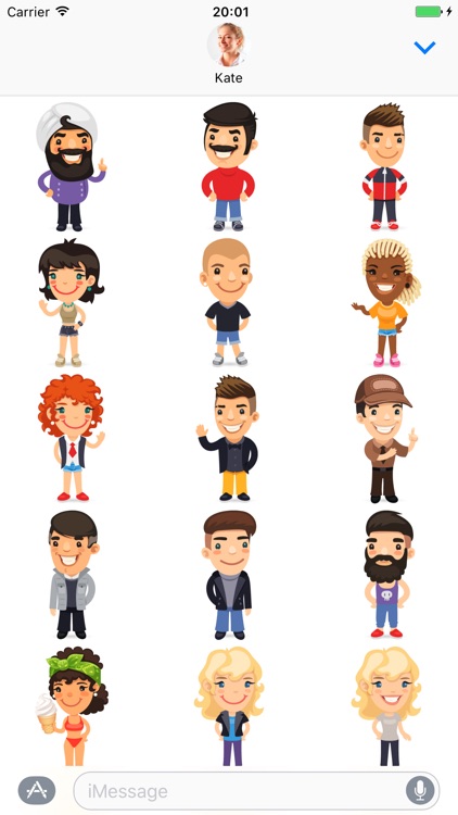 Cartoon people - Stickers for iMessage screenshot-4