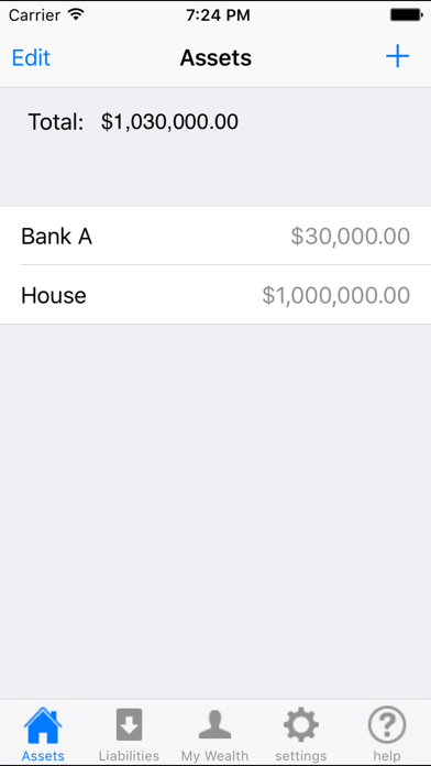My Wealth app screenshot