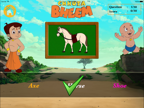 Words and Alphabets Game with Bheem iPad screenshot