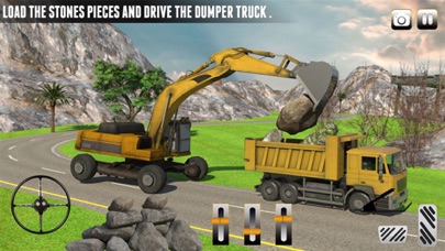 Heavy Excavator Stone Cutter Crane Operator & Load iPhone screenshot