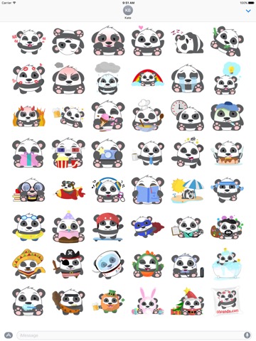 Oh Panda! Stickersのおすすめ画像1