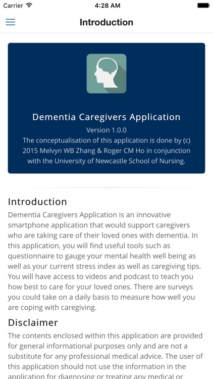 Dementia Caregiver Application v2