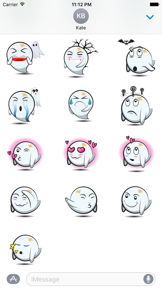 Cute Halloween Ghost - Sticker Pack for iMessage screenshot