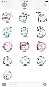 Cute Halloween Ghost - Sticker Pack for iMessage screenshot #2 for iPhone