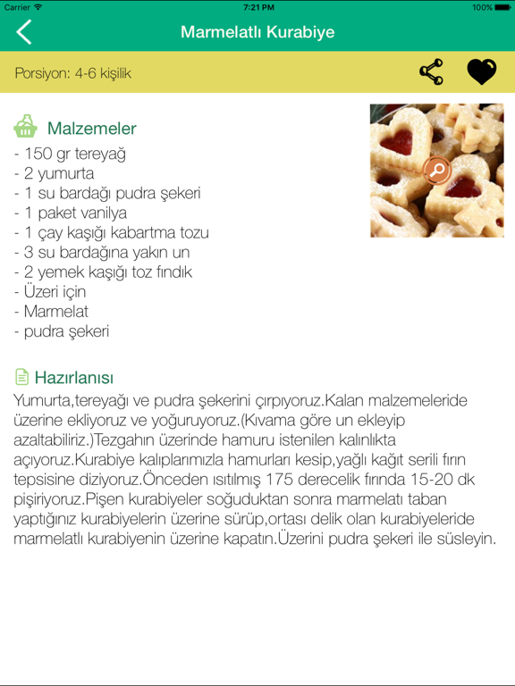 Yemek Tarifleri - İki Yaka Bir Mutfak iPad screenshot 4 - Food & Drink app