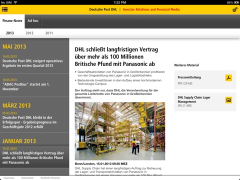 DPDHL Group Investor Relations screenshot 3