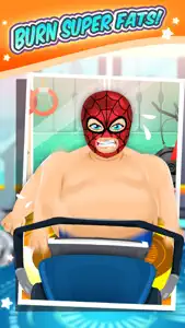 Superhero Fat to Fit Gym 2 - cool sport running & jumping games! screenshot #2 for iPhone