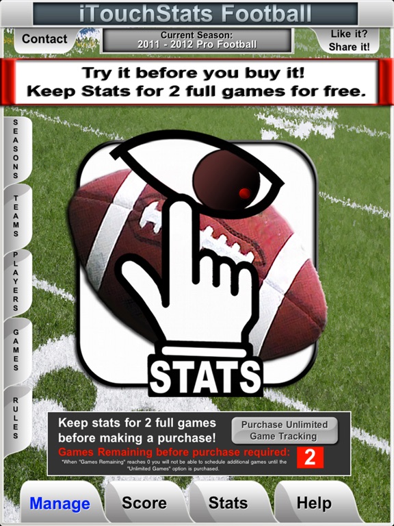 Screenshot #5 pour iTouchStats Football