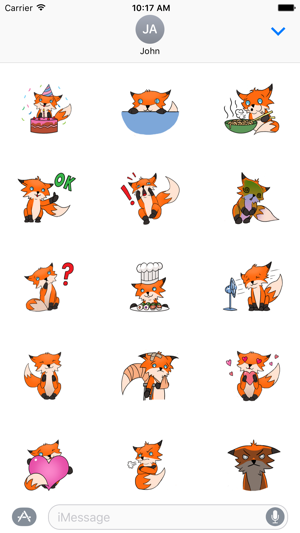 Fox Cute Sticker For iMessages