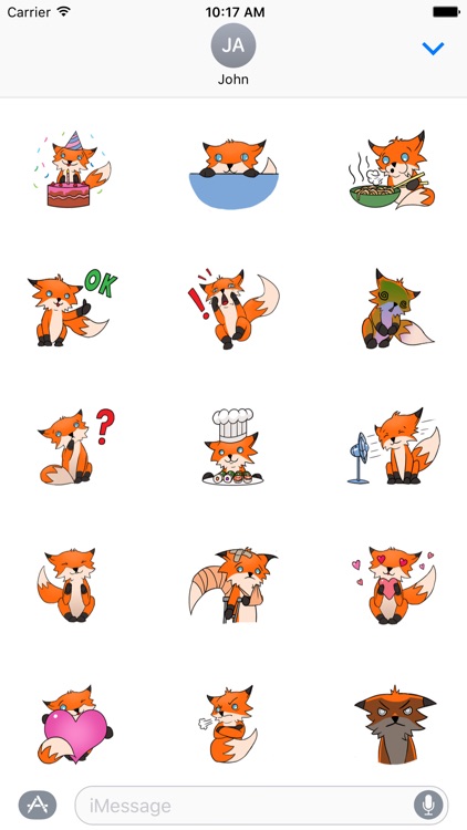 Fox Cute Sticker For iMessages