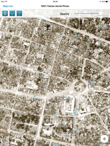 Tainan Historical Maps iPad screenshot 2 - Navigation app