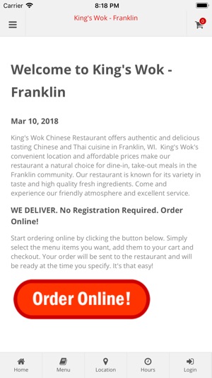 King's Wok Franklin(圖1)-速報App