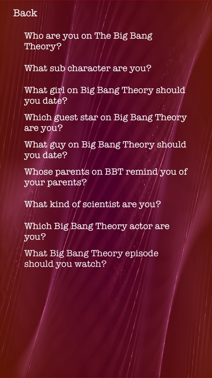 Personality Quiz for Big Bang Theory