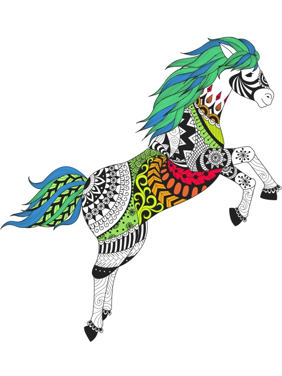 Screenshot #5 pour mandalas chevaux - pages de coloriage pour les adu