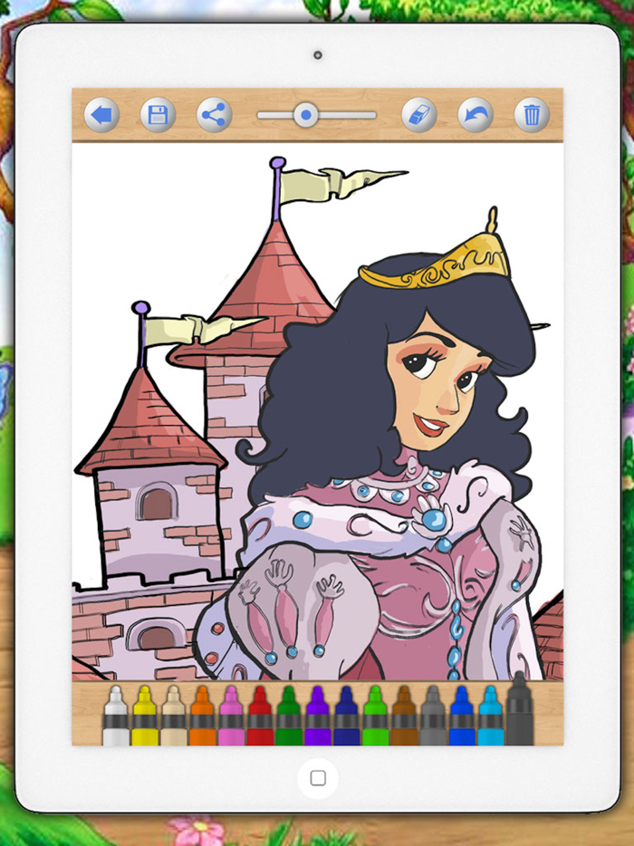 Paint and color Princesses – coloring book