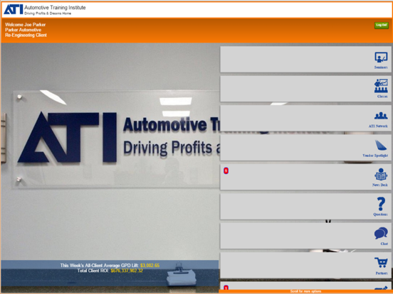 ATIConnect iPad screenshot 1 - Business app