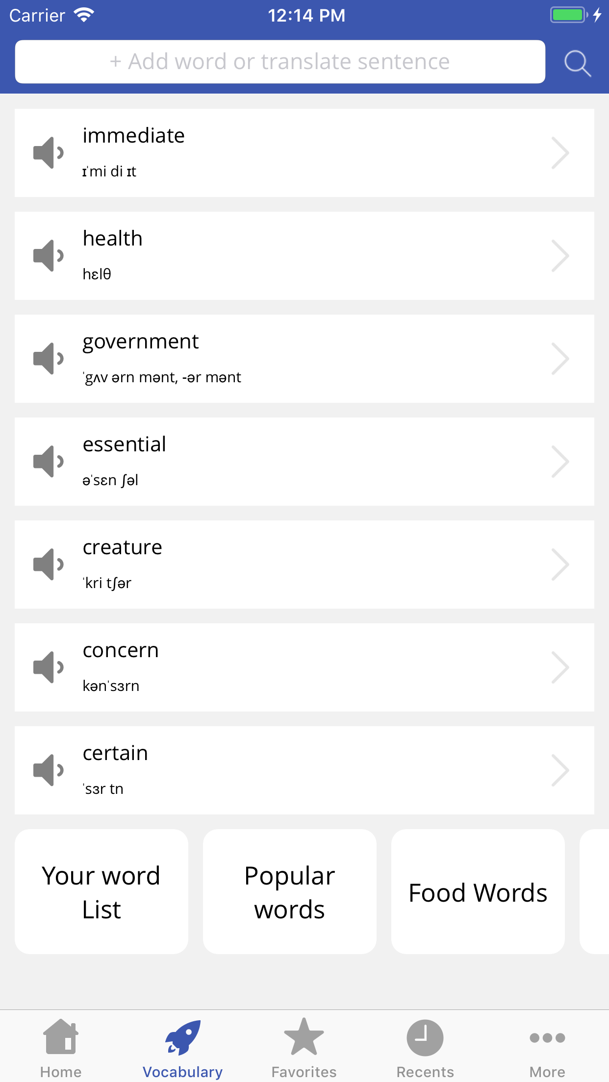 Vocabuilder - Learning English