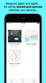 Measure distance on map. Land screenshot