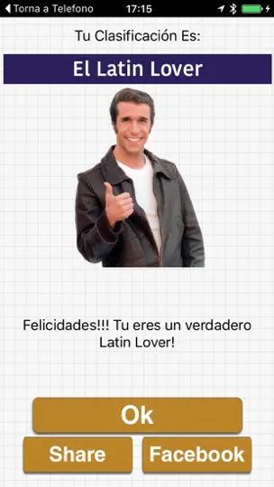 Captura de pantalla de Latin Lover Test - El Test Del Amante Perfecto en iPhone 5