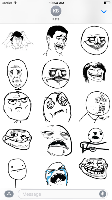 Screenshot #1 pour Troll Face Stikers Pack for iMessage