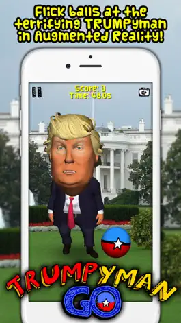 Game screenshot TRUMP-yman GO! Bounce balls at him in augmented reality! apk