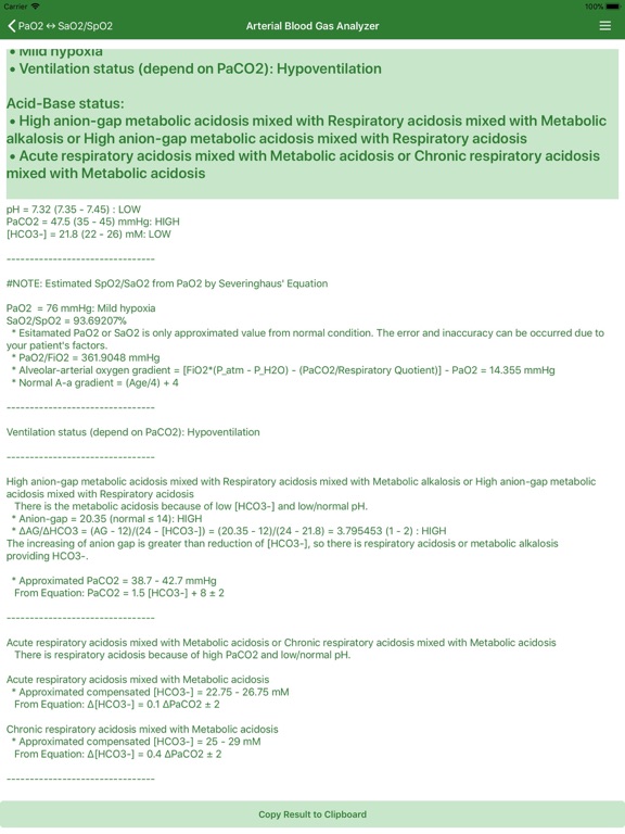 Screenshot #5 pour Arterial Blood Gas (Lite)