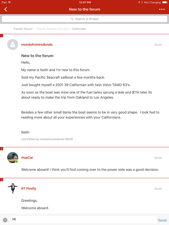 Screenshot #5 pour Trawler Boating Forums