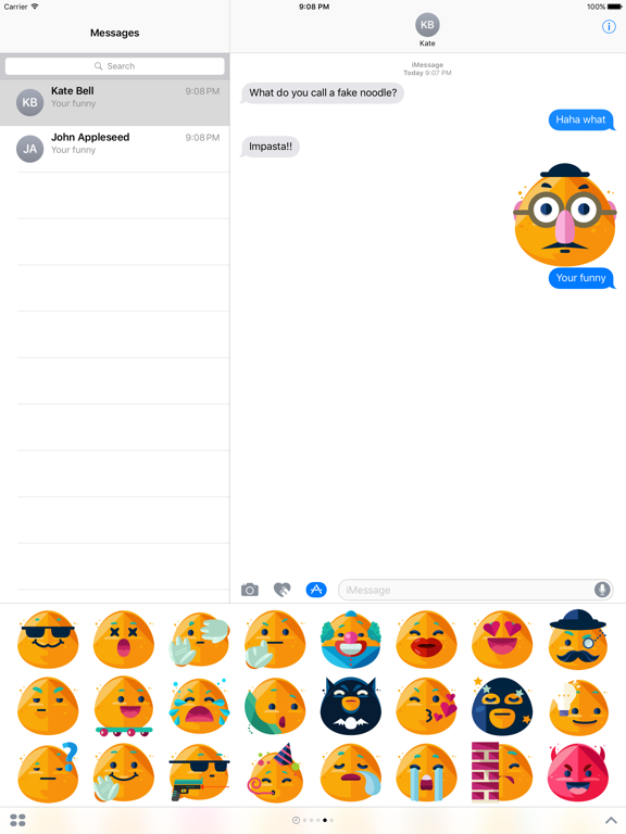 Screenshot #4 pour Potato Boy Emoji Stickers for Messages