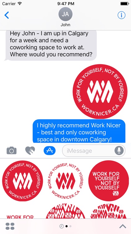 Work Nicer Coworking Stickers
