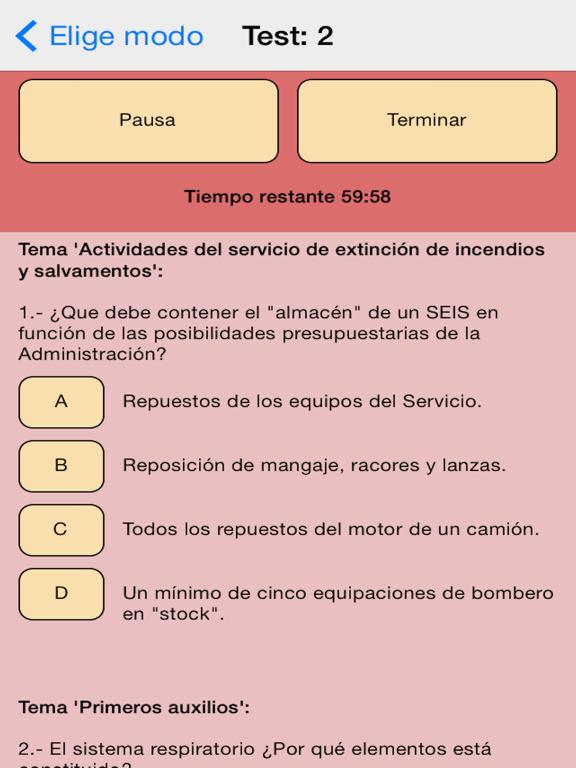 Screenshot #5 pour Bomberos Test