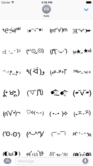 Happy! Text Emoticon Stickers for iMessage 2(圖1)-速報App