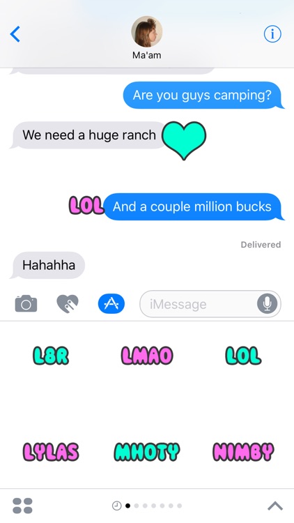 TEXTIES Flashing Stickers for iMessage