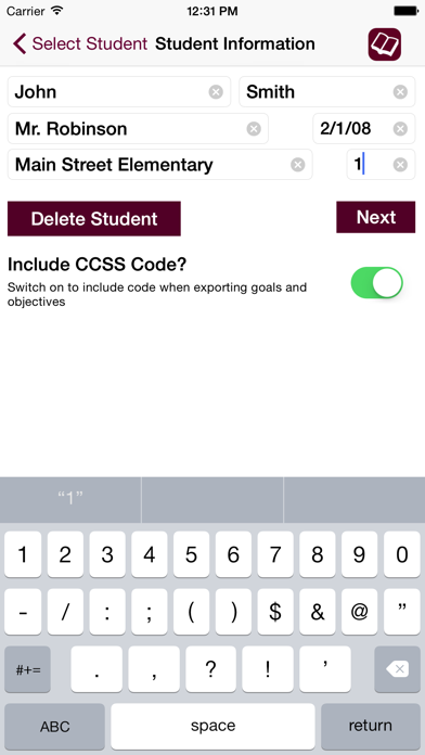 Screenshot #2 pour IEP Goals & Objectives with Common Core Standards