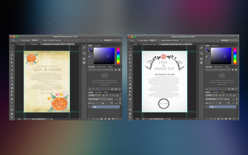 Cards and Invitations for Photoshop thumbnail 1