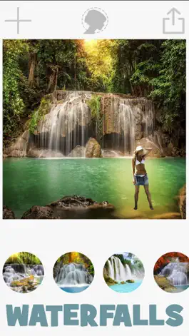 Game screenshot Waterfall photo frames with cut and paste montage apk