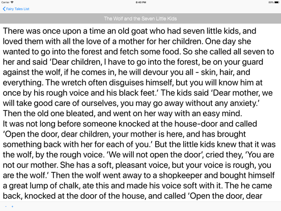 50 Fairy Tales iPad screenshot