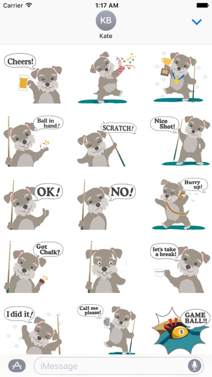 Schnauzer Dog Love Billiards