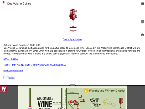 Screenshot #4 pour Destination Woodinville Winery List