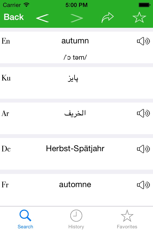 Tishk Dict (English-Kurdish-Arabic-German-French) screenshot 3