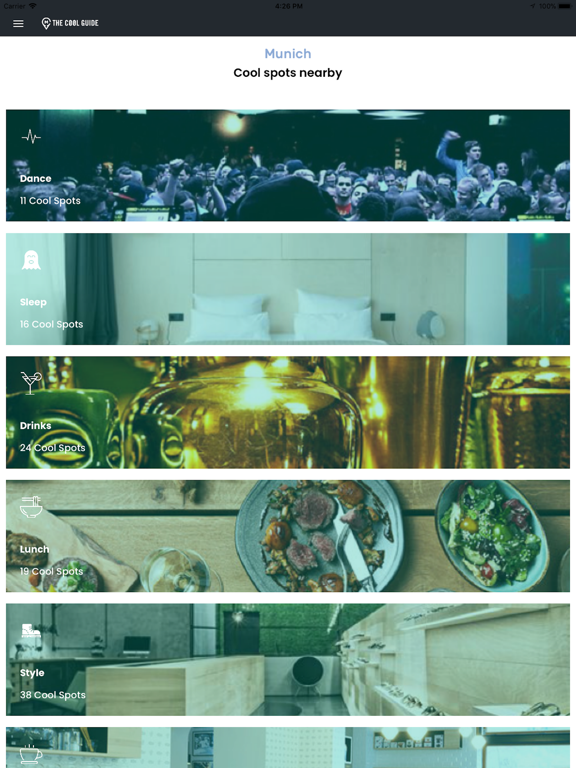 The Cool Guide - Must Go Spots iPad screenshot 1 - Travel app