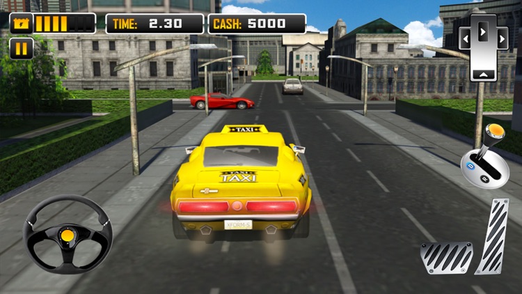 Electric Car Taxi Driver 3D Simulator: City Auto Drive to Pick Up Passengers