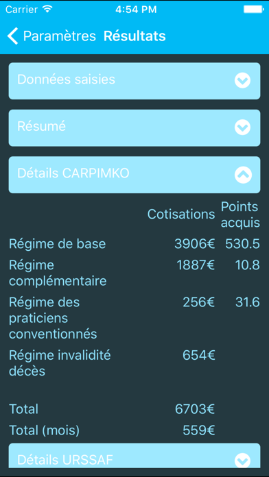 Screenshot #2 pour Mes revenus kiné