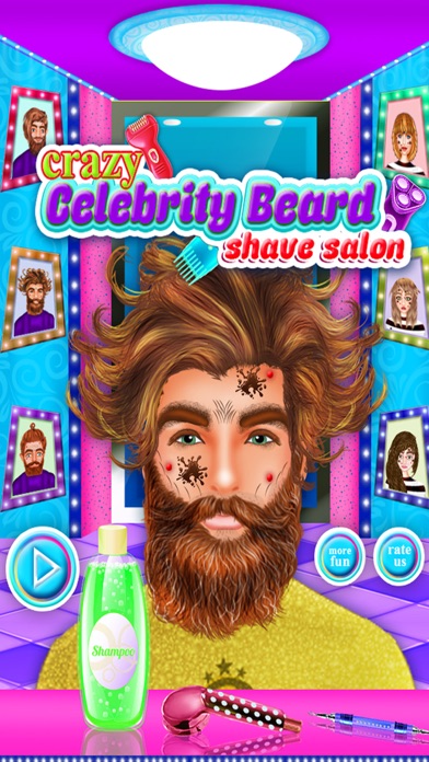 有名人のひげを剃るサロン - 女の子ゲームのおすすめ画像2