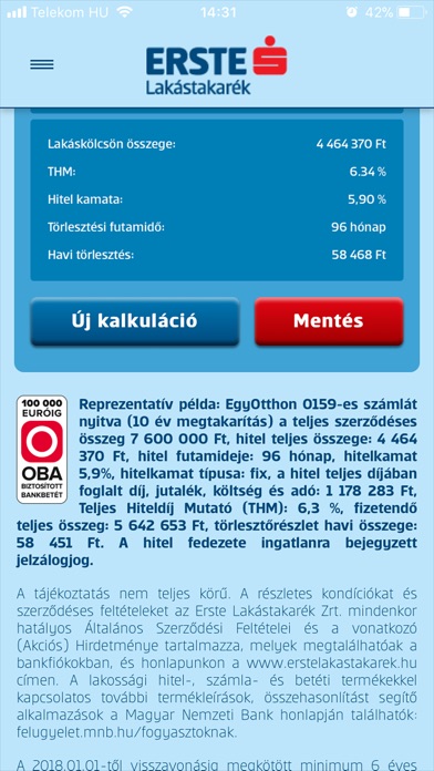 Erste Lakástakarék-kalkulátor screenshot 3