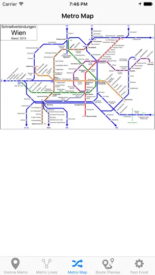 Screenshot von Wien U-Bahn auf dem iPhone 5