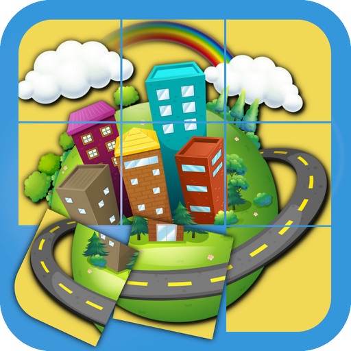 Rotate and move the puzzle pieces. Toy house. iOS App