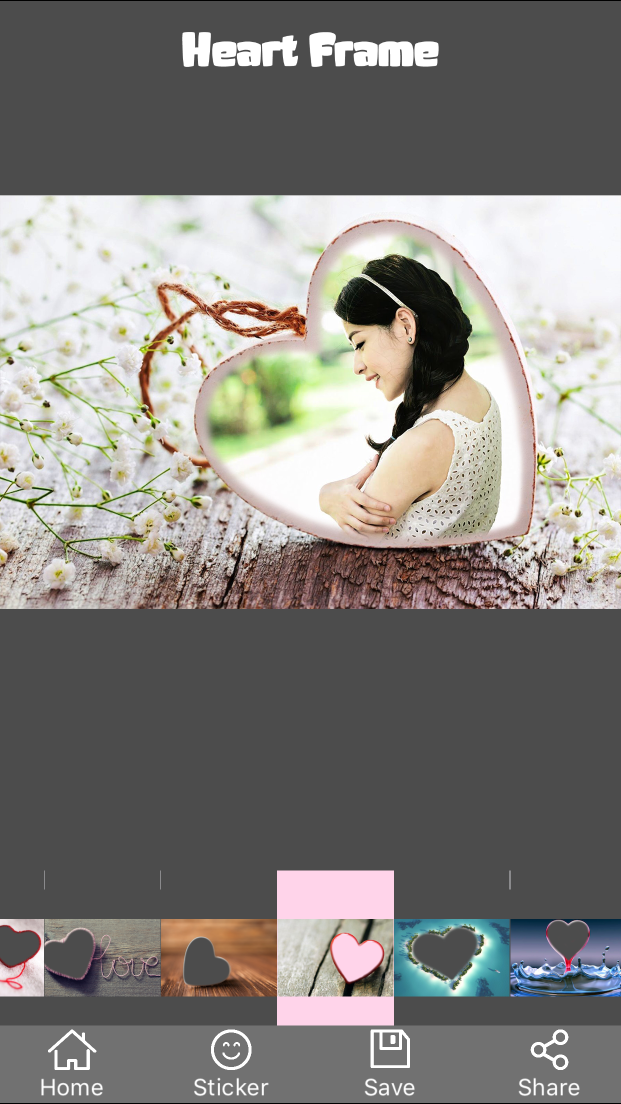 Heart Frame - Camera 720 Chỉnh sửa ảnh 360 screenshot 2