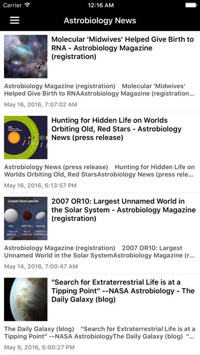 Astronomy & Space News Screenshot