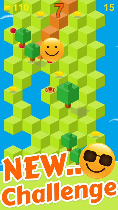 Screenshot #2 pour Cube Skip Emoji Tomber : Émotion Rolling Ball Jeux Sans Fin